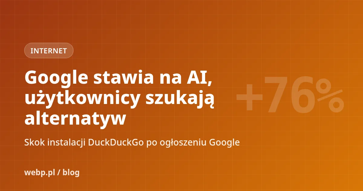 Google stawia na wyszukiwanie AI, a użytkownicy uciekają do DuckDuckGo