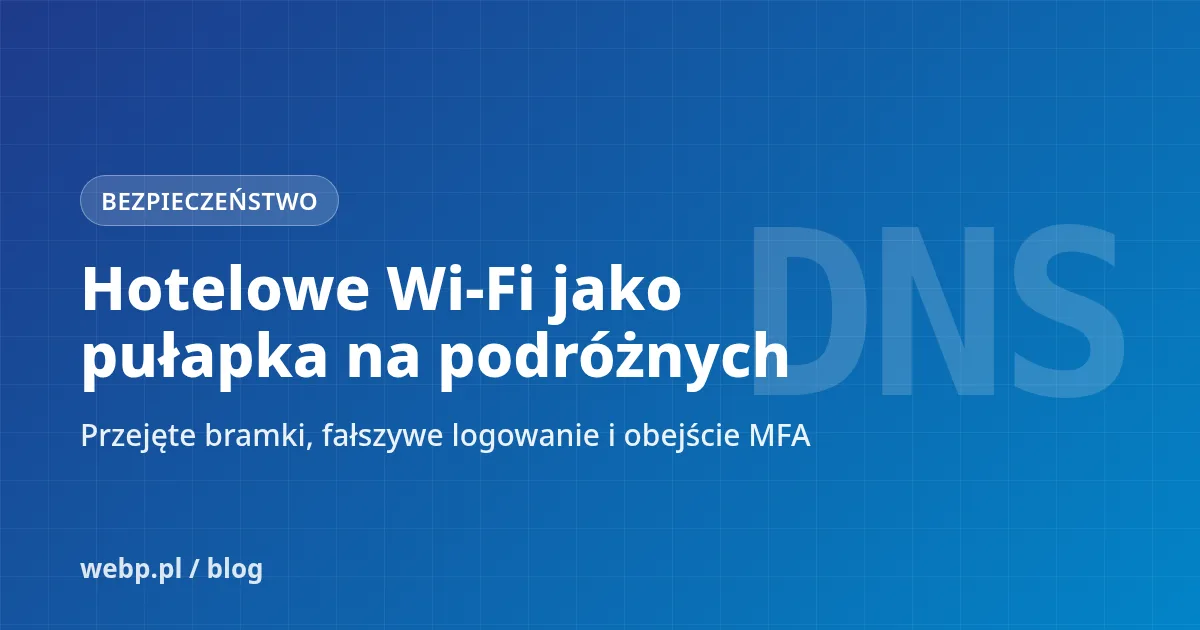 Hotelowe Wi-Fi jako pułapka: atak zatruwania DNS na podróżnych