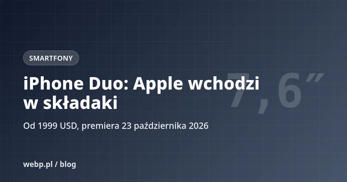 iPhone Duo: składany iPhone za 1999 dolarów. Specyfikacja i pierwsze opinie